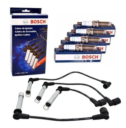 KIT CABLES Y BUJIAS BOSCH CHEVROLET CORSA MERIVA PRISMA MONTANA FIAT PALIO IDEA SUZUKI FUN