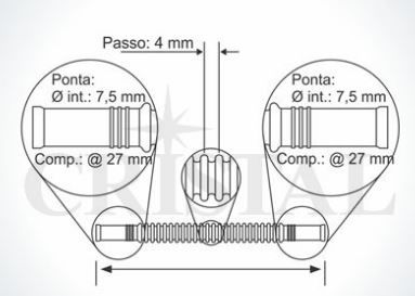 MANGUERA INYECCION CORRUGADA CRISTAL LARGO 155MM BOCA 7MM