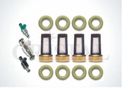 KIT FILTROS Y ORINGS CRISTAL INYECTORES BOSCH DELPHI CITROEN C3 C4 PEUGEOT 206 207 VW GOLF POLO