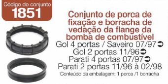 KIT TUERCA/JUNTA BOMBA GOL-SAVEIRO