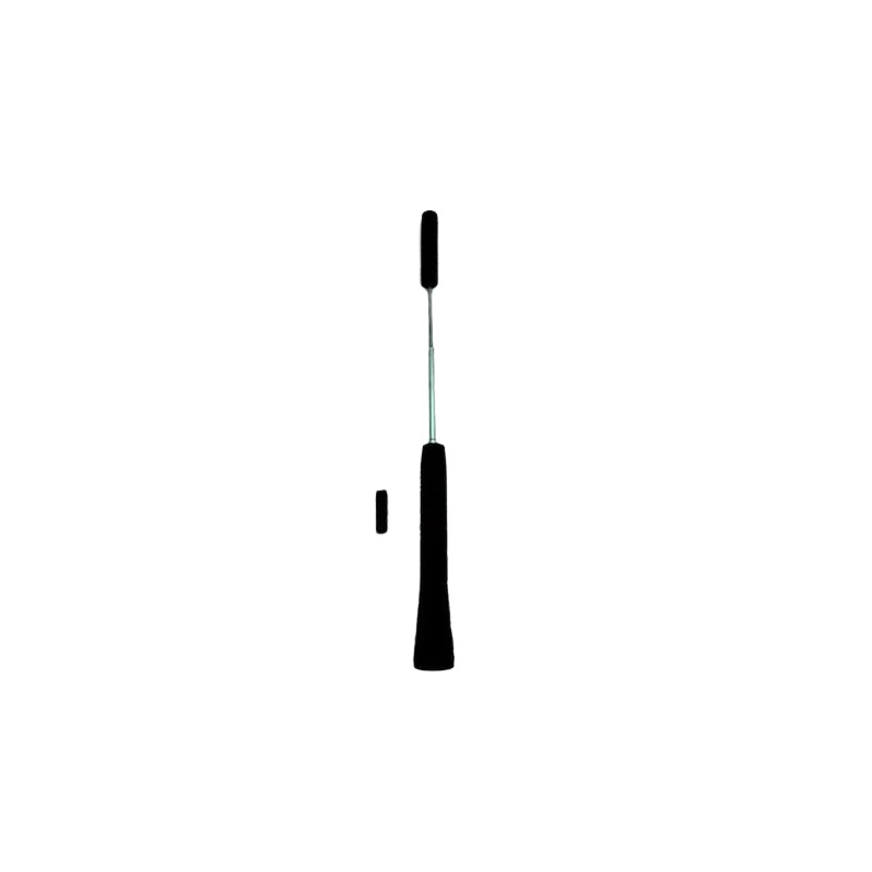 ANTENA DEPORTIVA TELESCOPICA UNIVERSAL NEGRA C/ 2 ROSCAS ADAPTADORAS