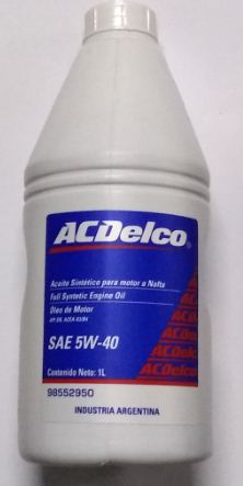 ACEITE SINTETICO 1L 5W40 SINTETICO