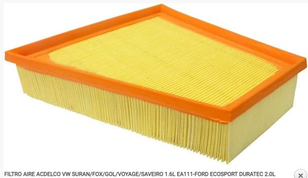 FILTRO AIRE MASTERFILT VW CROSSFOX GOL TREND SAVEIRO NUEVA SURAN 1.9SDIVOYAGE 1.6