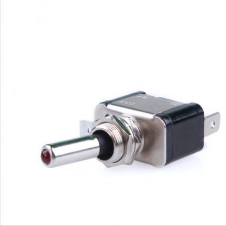 LLAVE TECLA 1 PUNTO UNIVERSAL PALANCA CON LED 12V CRISTAL