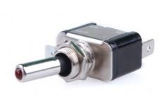 LLAVE TECLA 1 PUNTO UNIVERSAL PALANCA CON LED 12V ROJO