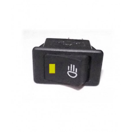 LLAVE TECLA PARA EMBUTIR UNIVERSAL RECTANGULAR 22x39 CON LED AMBAR