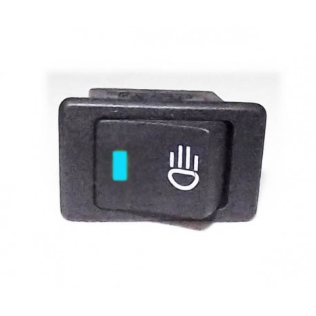 LLAVE TECLA PARA EMBUTIR UNIVERSAL RECTANGULAR 22x39  CON LED AZUL