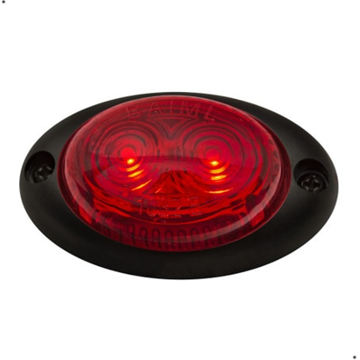 FARO BAIML BIVOLTAJE 12/24V 2 LED OVALADO ROJO SIN ADHESIVO