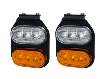 JUEGO FAROS BAIML FLEXIBLES 1033 LED 12V 24V CRISTAL AMBAR