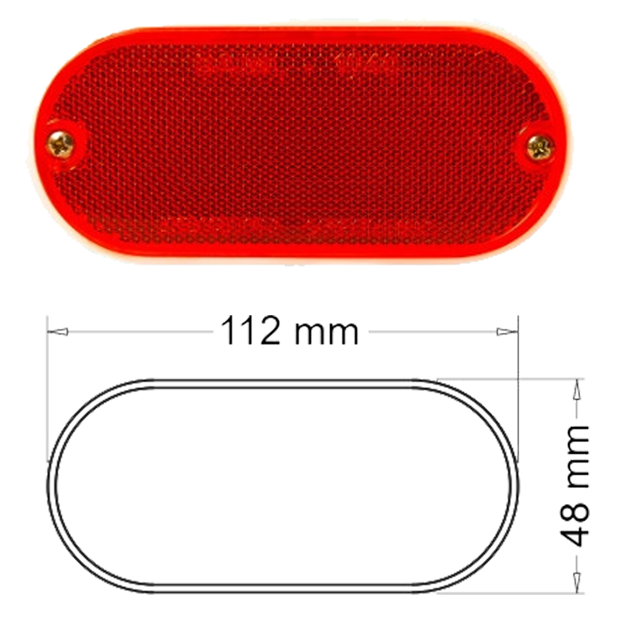 REFLECTIVO OJO DE GATO BAIML 1040 OVALADO ROJO C/U