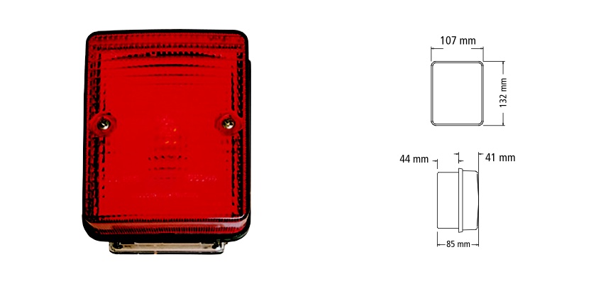 FARO BAIML 1620 TRASERO UNIPOLAR SIN VENTANA X UNIDAD