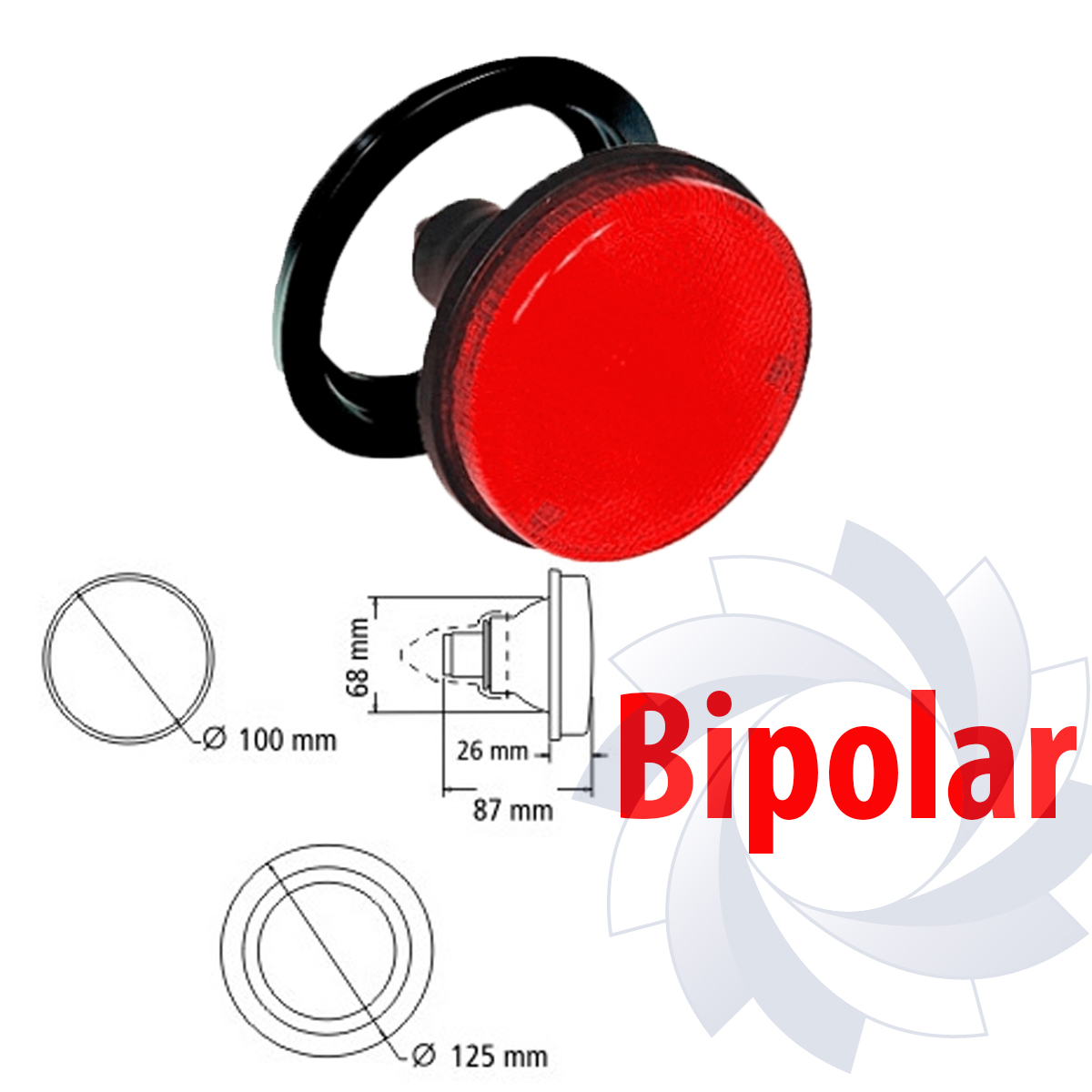 FARO BAIML TRASERO 1810 SIN ARO BIPOLAR X UNIDAD