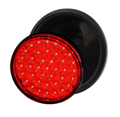 FARO BAIML 39 LEDS 12/24V ROJO BIPOLAR CON ARO FLEXIBLE FUNCION POSICION Y STOP