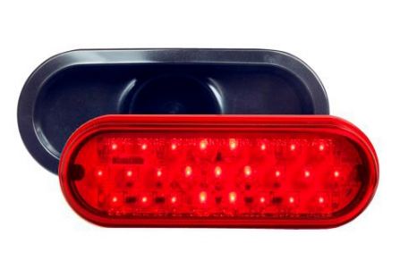 FARO BAIML 25 LEDS ROJO BIVOLTAJE 12/24V CON ARO FLEXIBLE FUNCION POSICION Y STOP C/U