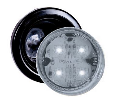 FARO BAIML 4 LEDS BIVOLTAJE 12/24V CRISTAL FRIO CON ARO FLEXIBLE