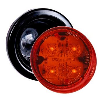 FARO BAIML 4 LEDS BIVOLTAJE 12/24V ROJO BIPOLAR CON ARO FLEXIBLE FUNCION POSICION Y STOP