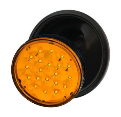 FARO BAIML 20 LEDS AMBAR BIVOLTAJE 12/24 V CON ARO FLEXIBLE