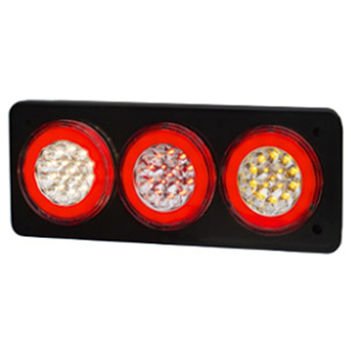 FARO BAIML 3300E C/PANEL DE FRENTE 12/24V CRISTAL ROJO AMBAR