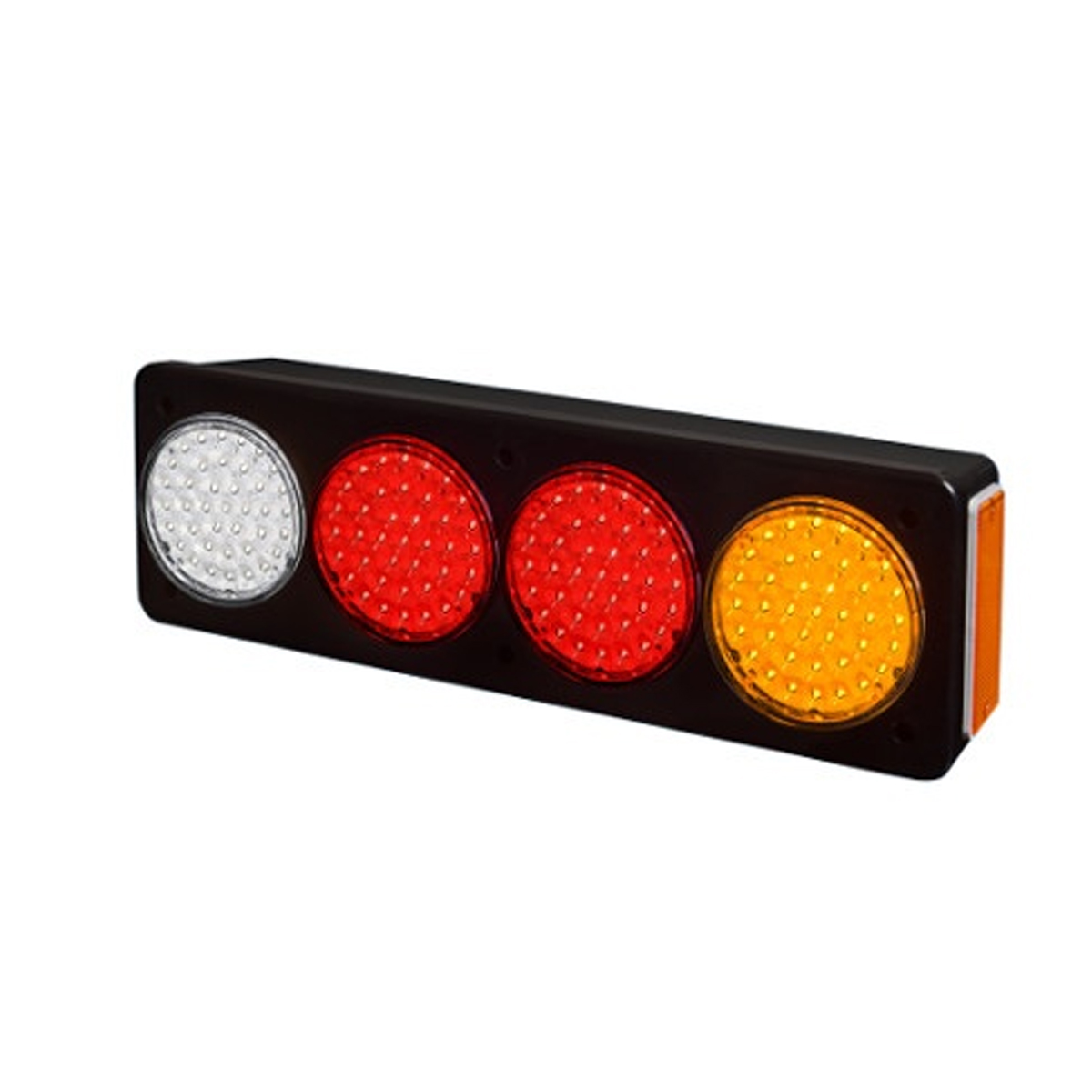 FARO BAIML 39 LEDS C/CAJA 12/24V CRISTAL ROJO ROJO AMBAR DERECHO