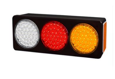 FARO BAIML 39 LEDS C/CAJA 12/24V CRISTAL ROJO AMBAR DERECHO