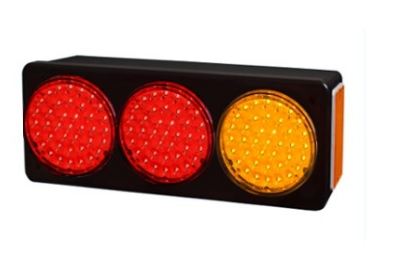 FARO BAIML 39 LEDS C/CAJA 12/24V 2 ROJOS 1 AMBAR DERECHO