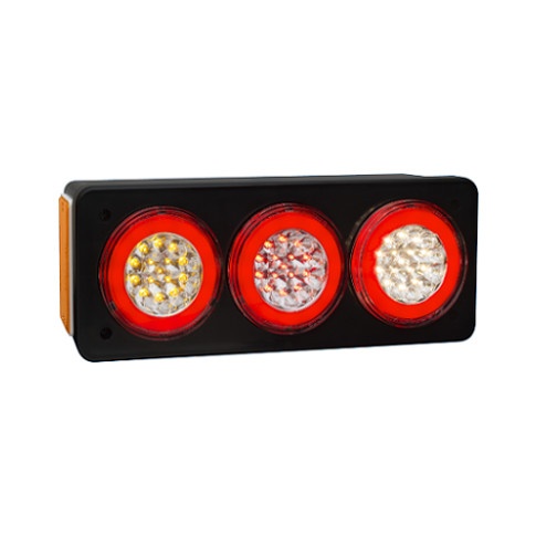 FARO BAIML 3300EI C/CAJA 12/24V AMBAR ROJO CRISTAL LADO IZQUIERDO