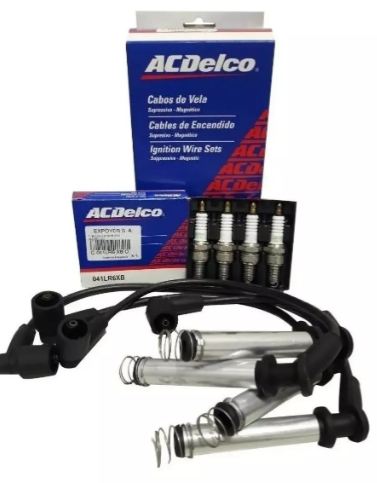 KIT CABLES Y BUJIAS ACDELCO CHEVROLET CORSA MERIVA CELTA SPIN COBALT FUN AGILE